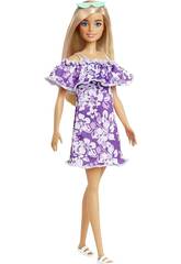 Barbie Loves The Ocean Vestido Floreado Violeta Mattel GRB36