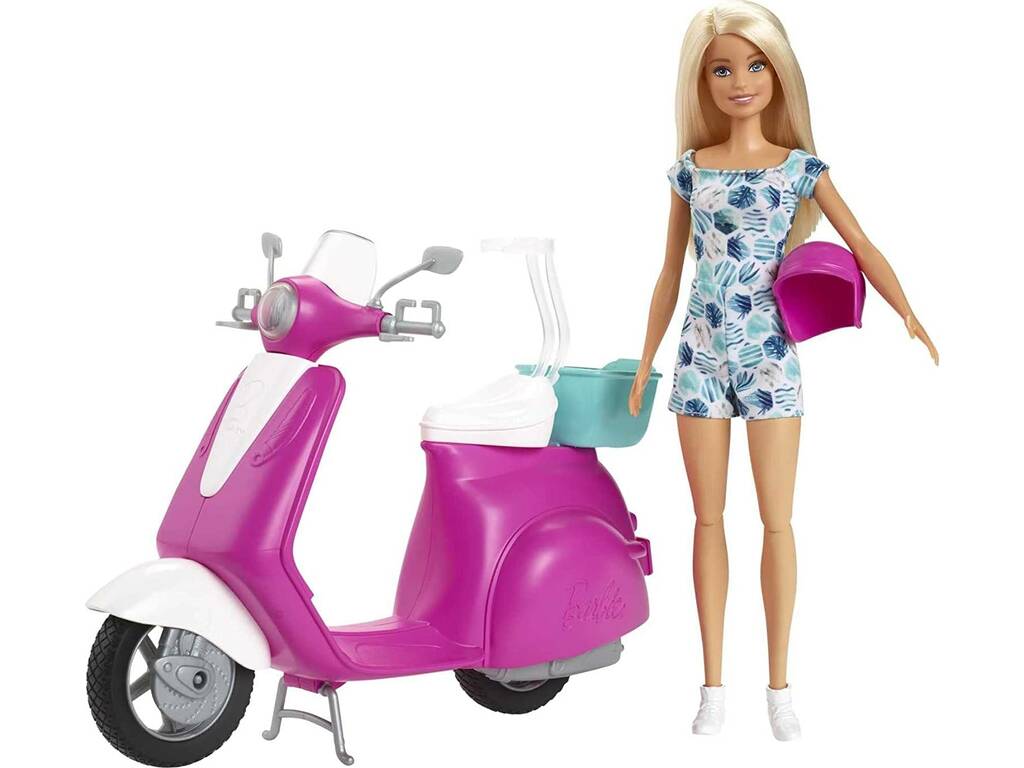 Barbie y Su Scooter Mattel GBK85
