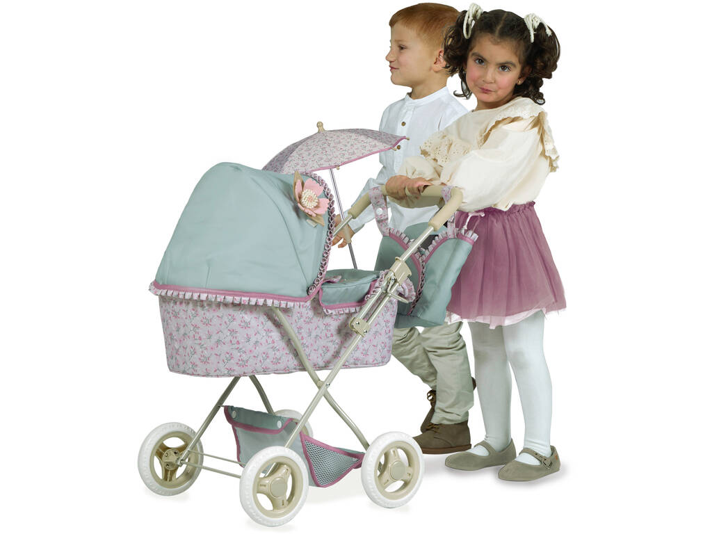 Faltbarer Provenza-Puppenwagen mit Sonnenschirm DeCuevas 85045