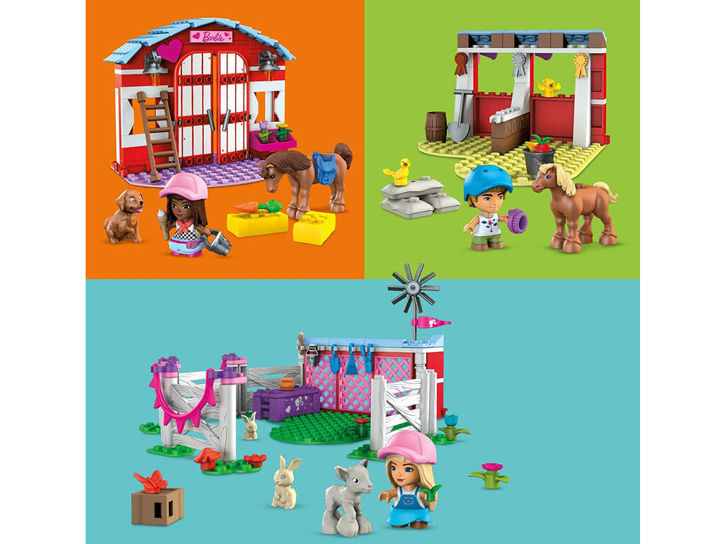 Barbie Mega Construx Estábulos De Cavalos Mattel HDJ87