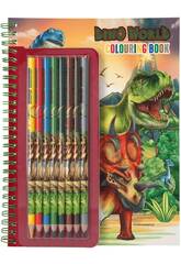 Dino World Libro de Colorear con Láminas Depesche 11385