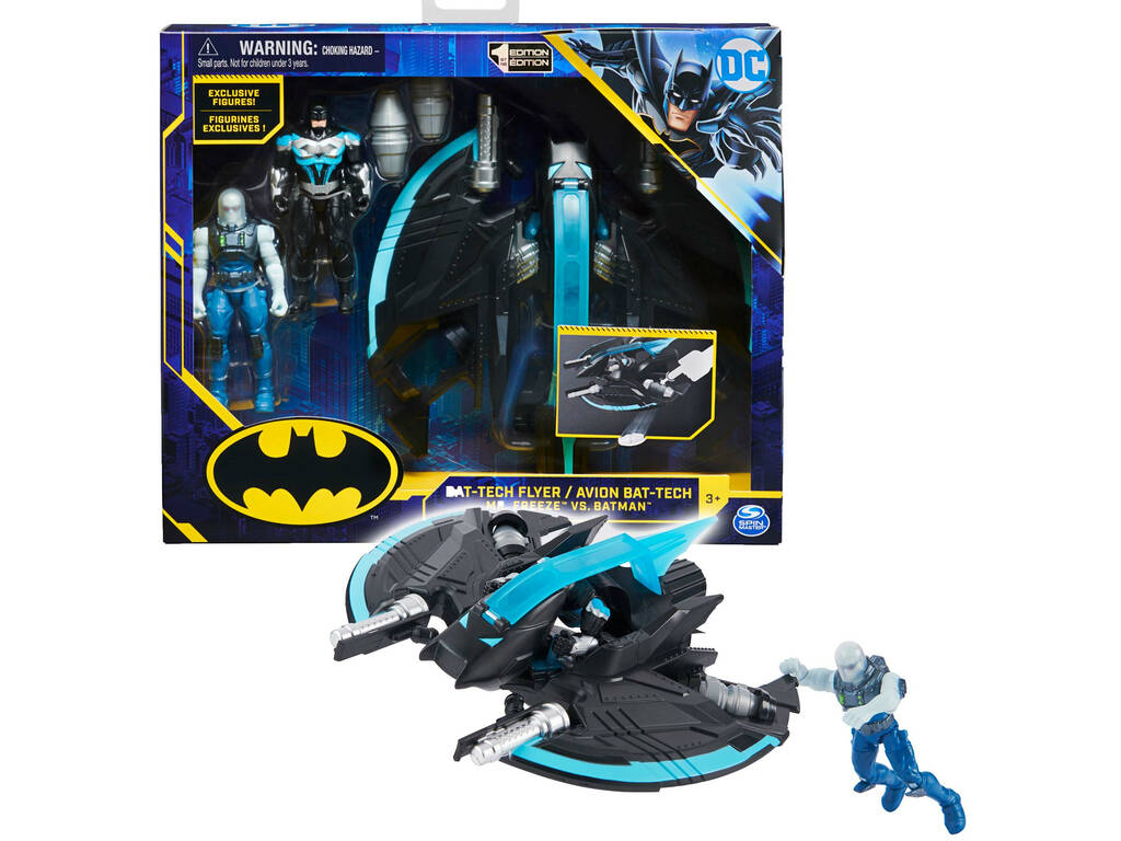 Véhicule Batman Batwings avec deux figurines Batman et M. Freezee Spin Master 6063041