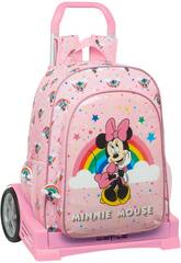Rucksack mit Trolley Evolution Minnie Mouse Rainbow Safta 612112860