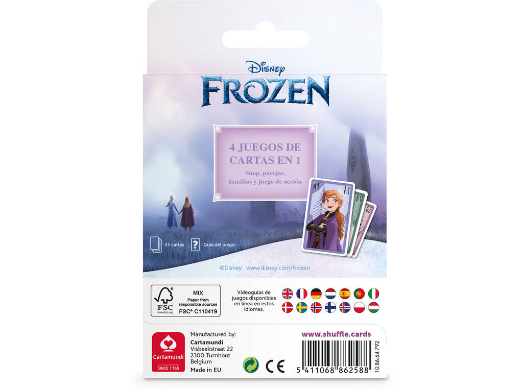 Frozen Jeu de Cartes Enfants Shuffle 4 en 1 Fournier 10027509