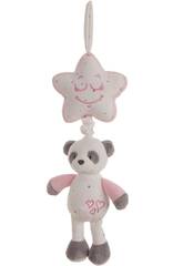 Caja Musical Estrella Baby Panda Rosa 35 cm. Creaciones Llopis 25616