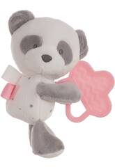 Bb Panda en peluche rose avec ttine 15 cm. Creaciones Llopis 25630