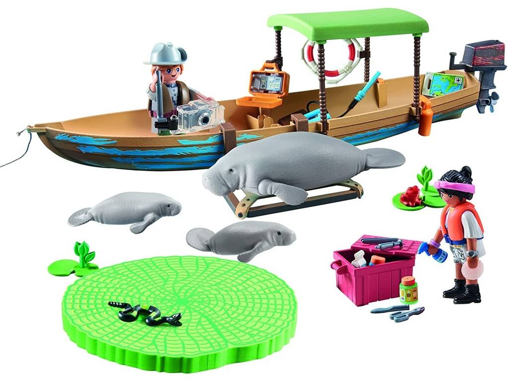 Playmobil Wiltopia Viaje en Barco a Los Manatíes 71010