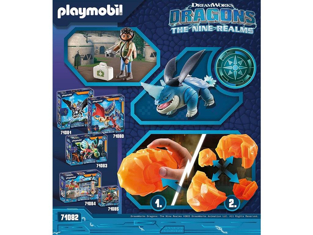 Playmobil Dragons Nine Realms Plowhorn et D'Angelo Playmobil 71082