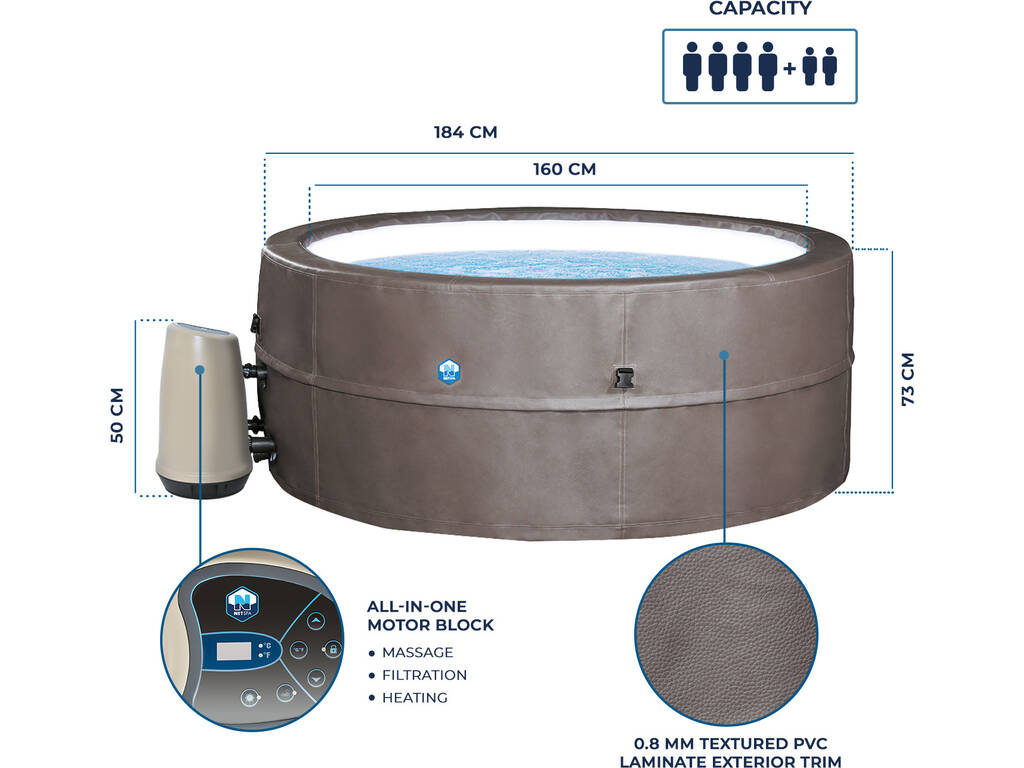 Spa Vita Premium NetSpa 4+2 sièges 73x184 cm