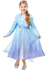 Kinderkostüm Elsa Travel Frozen II Deluxe Grösse L Rubies 300506-L