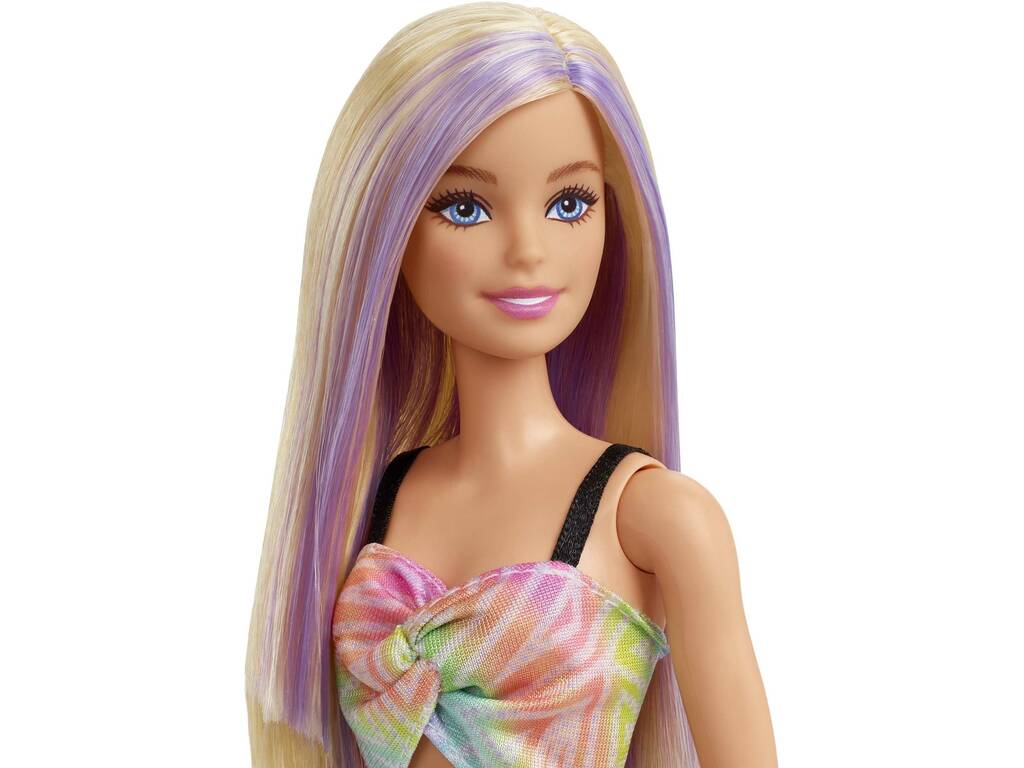 Barbie Fashionista Vestito a fiori due colori Mattel HBV11 - Juguetilandia