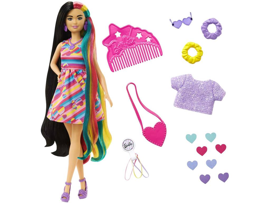 Barbie Totally Hair Extra Long Heart Haar Mattel HCM90