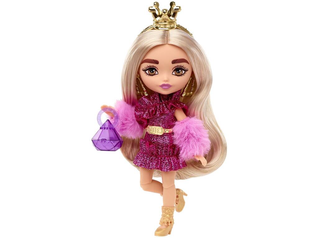 Barbie Extra Mini Rubia Con Corona Dorada Mattel HJK67