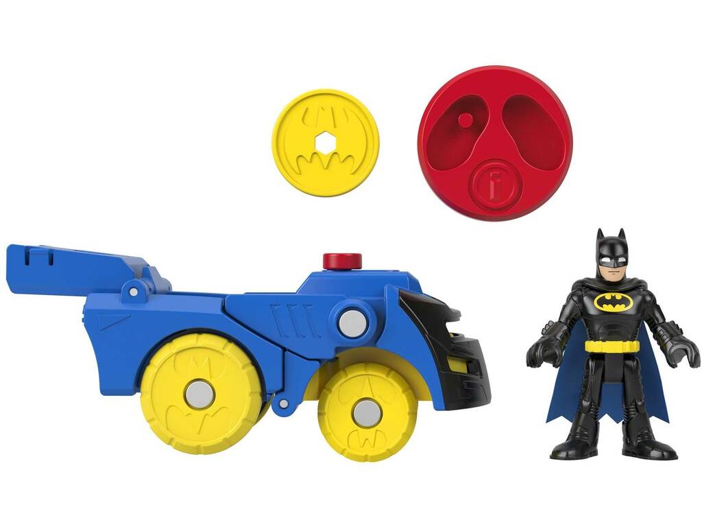 Imaginext DC Cabeça Veículo Batman e Batmobile Mattel HGX91
