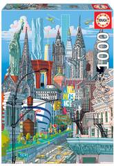 Puzzle 1000 New York, Carlo Stanga Educa 19265