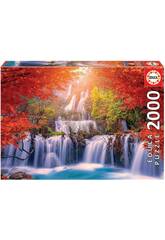 Puzzle 2000 Wasserfall in Thailand Educa 19280