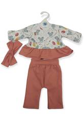 Robe de poupe en argile rose 48 - 50 cm. Berjuan 5025