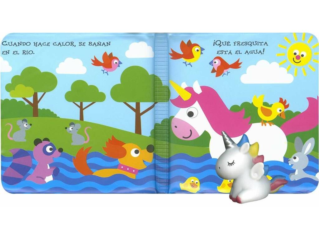 Livro de Banho com Boneco O Unicórnio e Seus Amigos Susaeta S3488001