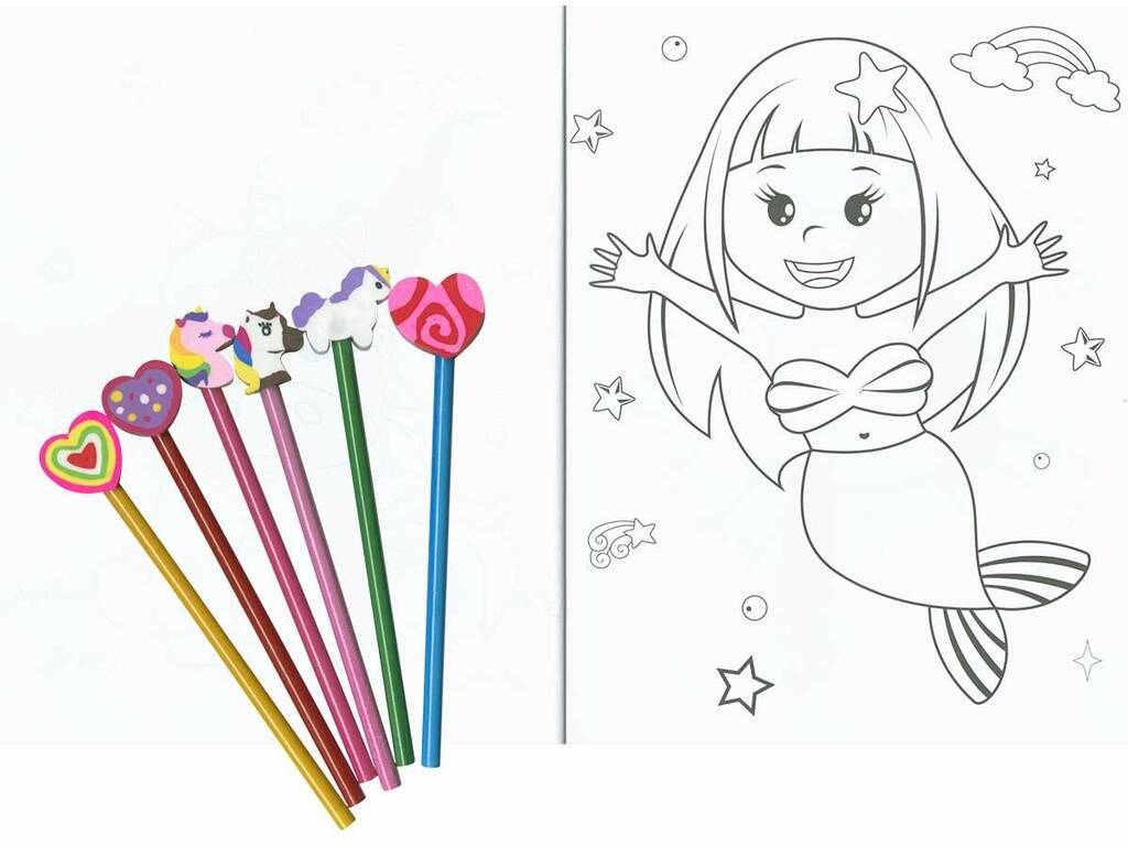 6 Couleurs Coloriage Licorne Susaeta S6082002