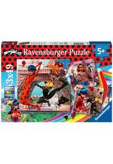 Puzzle Miraculous Ladybug 3x49 Piezas Ravensburger 5189