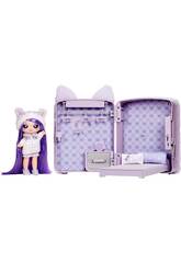Na! Na! Na! Surprise 3 en 1 Backpack Bedroom con Muñeca Lavender Kitty MGA 585572