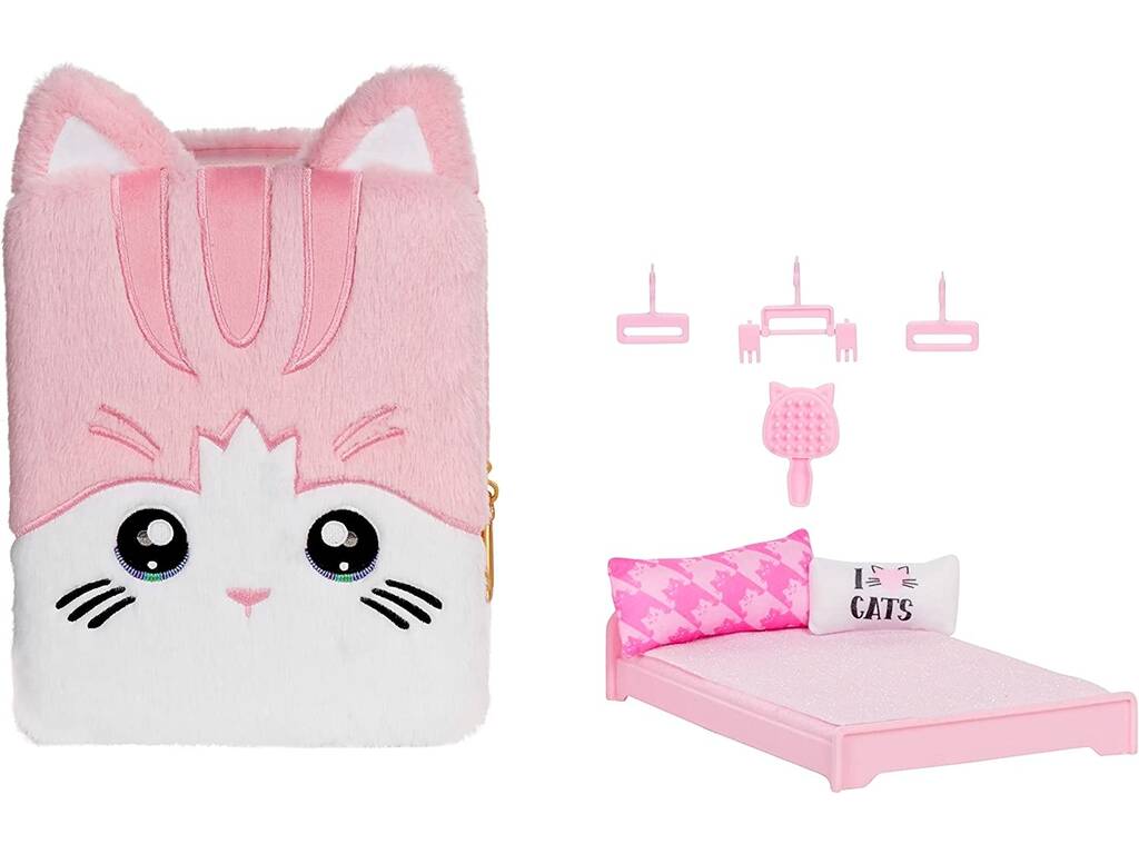 Na! Na! Na! Surprise 3 em 1 Backpack Bedroom com Boneca Pink Kitty MGA 585589