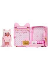 Na! Na! Na! Surprise 3 in 1 Backpack Bedroom con Bambola Pink Kitty MGA 585589