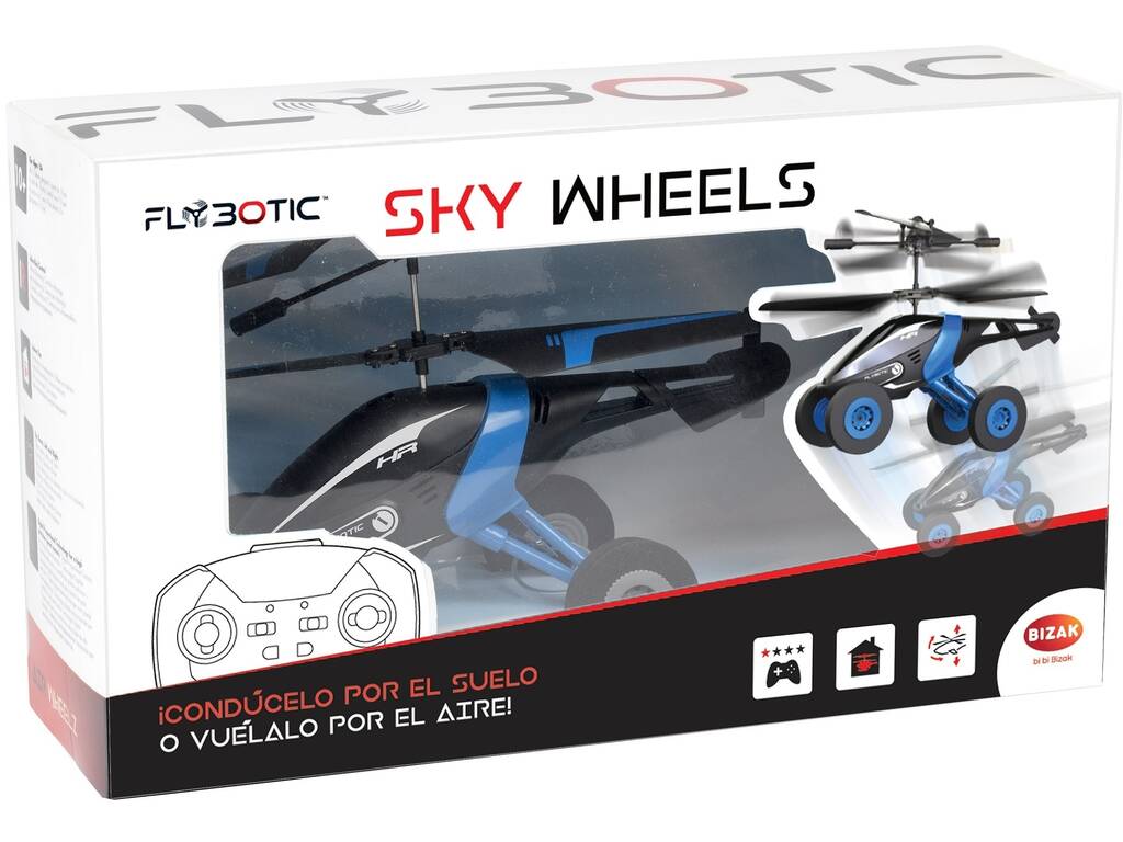 Sky Wheels Helicóptero RC 2 em 1 Bizak 62004777