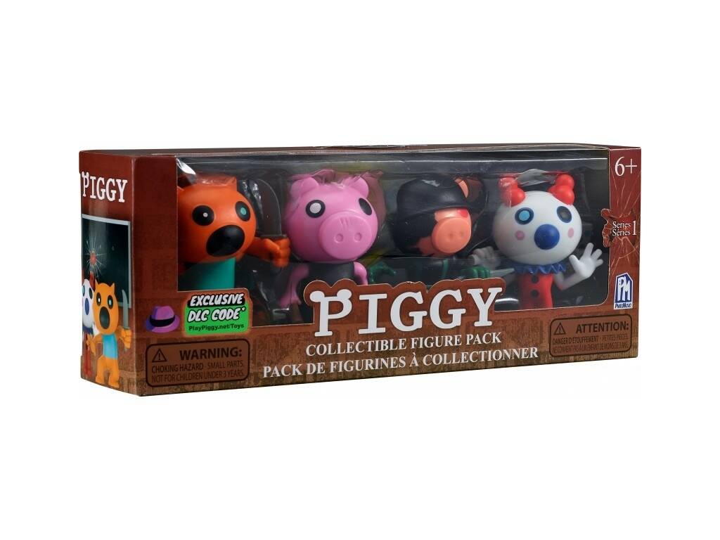 Piggy Schweinchen Pack von 4 Figuren 8 cm. Bizak 64238151