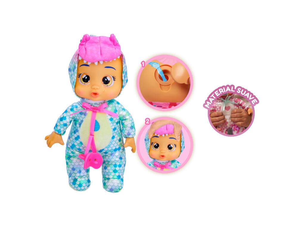 Bebés Chorões Tiny Cuddles Dinos Mia IMC Toys 88665