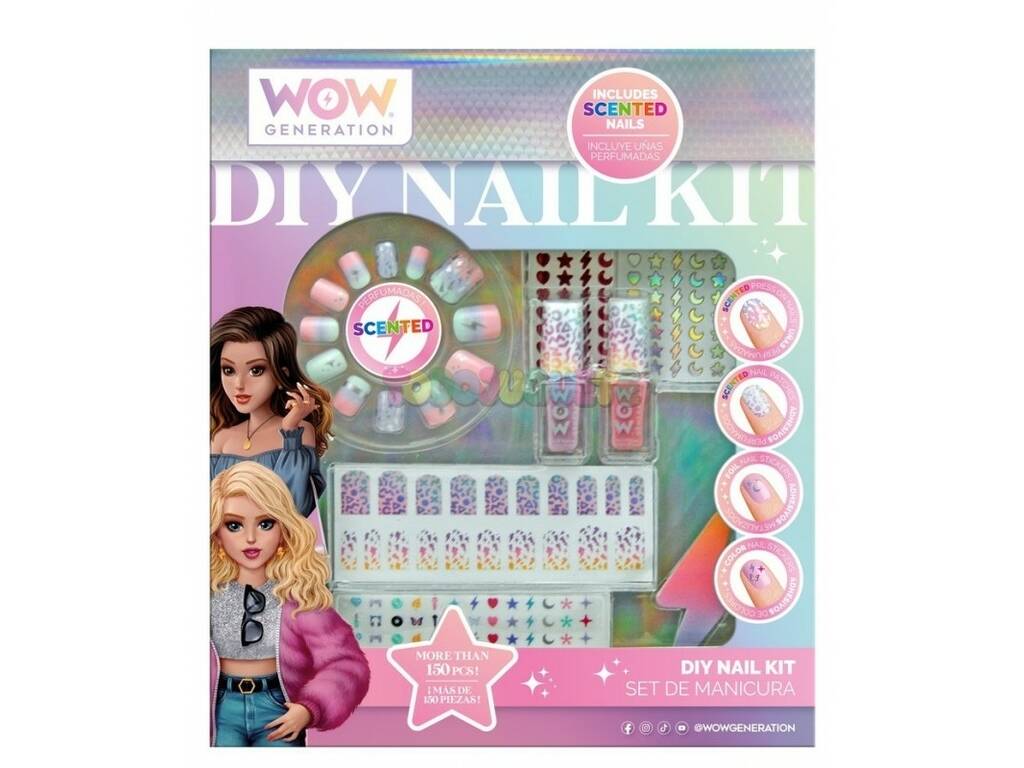 Kit de Manicure avec Ongles parfumés Wow Generation WOW00017