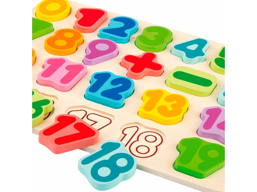 Puzzle in legno numeri colore Baby 49344