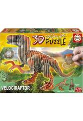 Puzzle 3D Creature Velociraptor Educa 19382