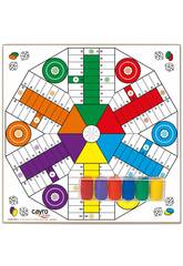 Parcheesi et jeu de l'oie pour 6 joueurs 40x40 cm