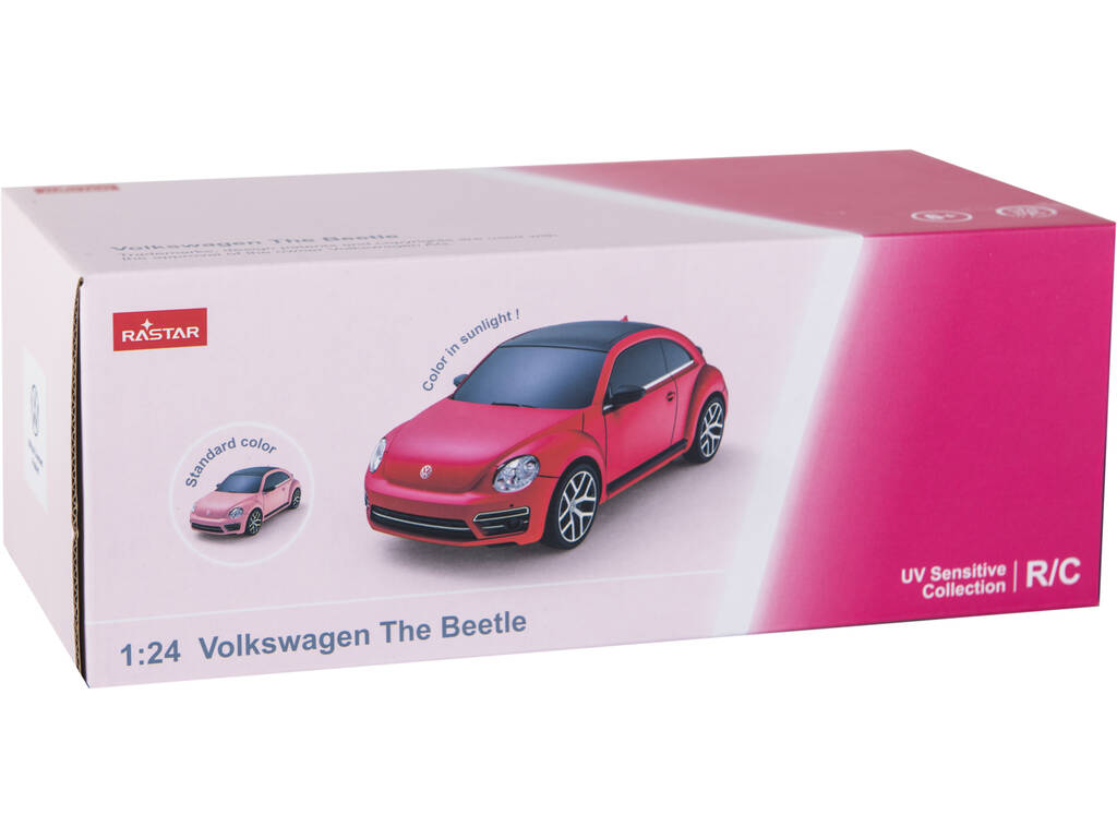 Auto Radiocomandata 1:24 Volkswagen Beetle-UV Sensitive Collection Rosa