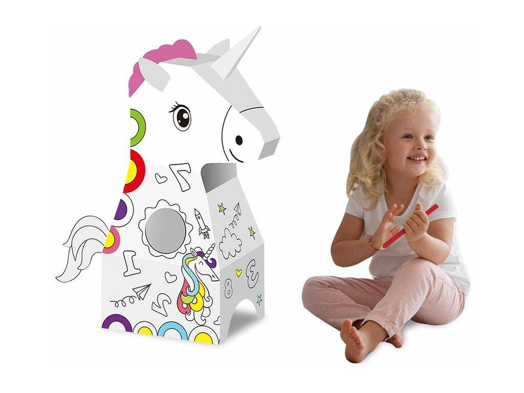 Set Dipingi il tuo unicorno 3D con 6 pennarelli