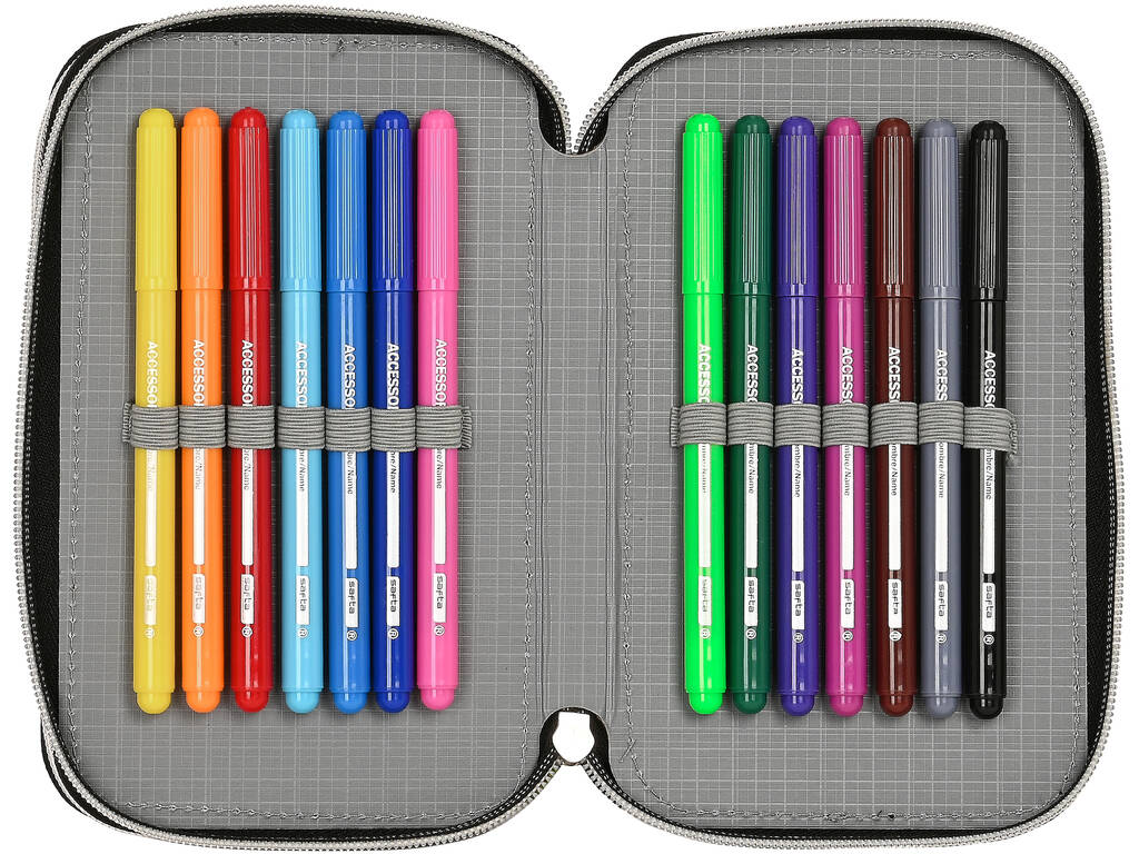 Nerf Neon Double Trousse à crayons 28 pièces Safta 412240854