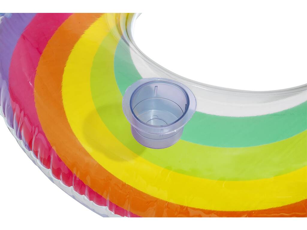 Flutuador Insuflável Rainbow Dreams Double Swim Tube de 186x116 cm. Bestway 43648