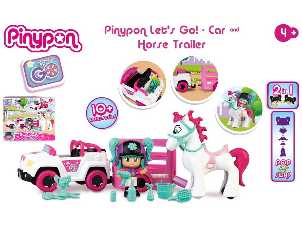 Pinypon Let's Go Remolque Pony Famosa PNY25000