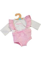 Nenuco Vestido en Percha para Muñeco de 42 cm. Conjunto Rosa y Blanco Famosa NFN32000