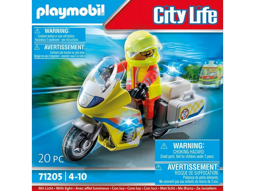 Playmobil City Life Notfallmotorrad mit Blinklicht 71205