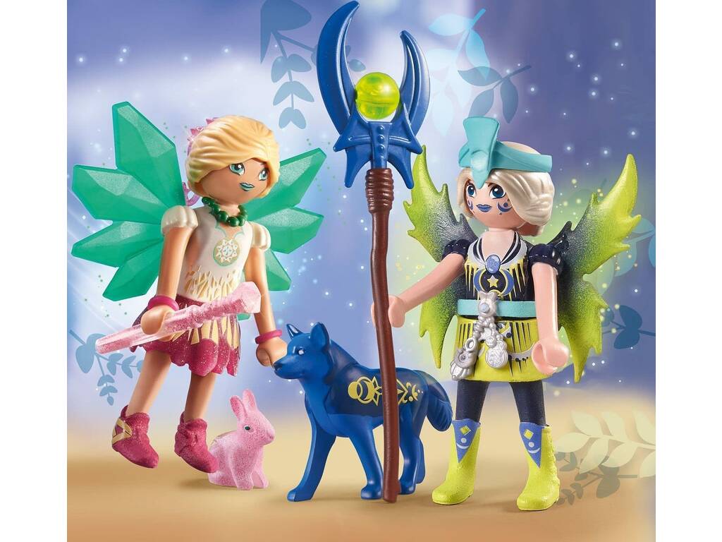 Playmobil Adventures Of Ayuma Cristal e Moon Fairy com Animais do Alma 71236