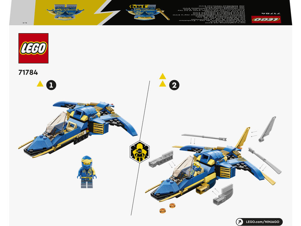 Lego Ninjago Jet del fulmine Evo di Jay 71784