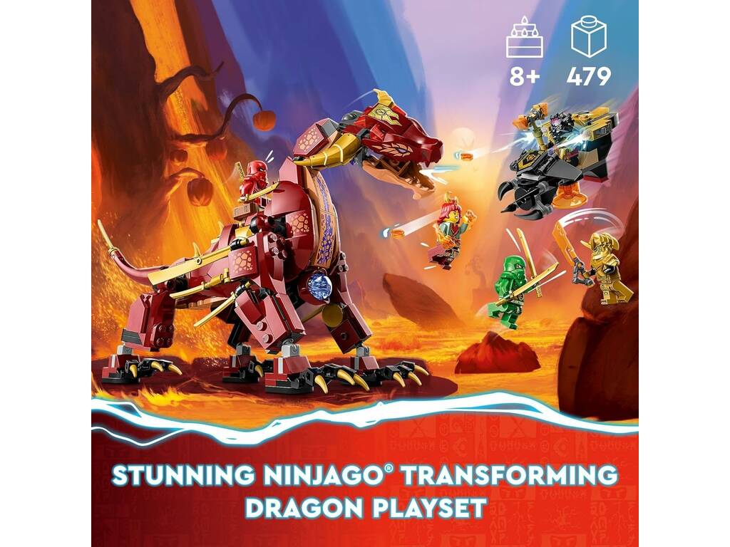 Lego Ninjago Heatwave Dragon de lave transformable 71793