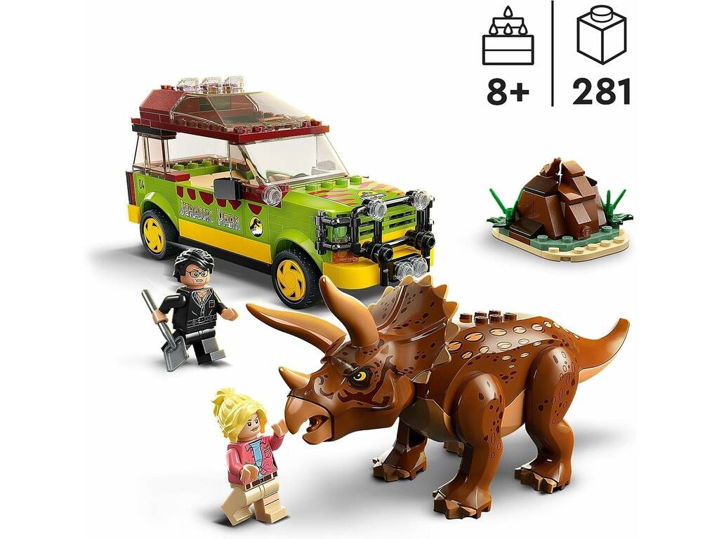 Lego Jurassic World Analyse des Triceratops 76959