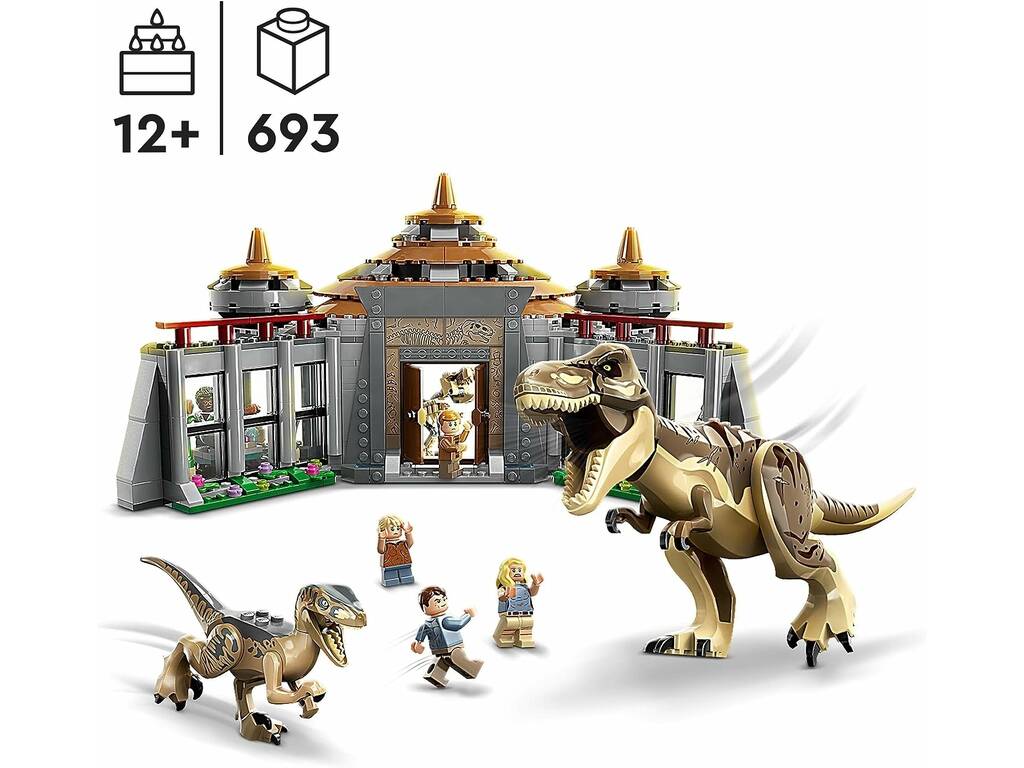 Lego Jurassic World Centro de Visitantes T-Rex e Ataque do Raptor 76961