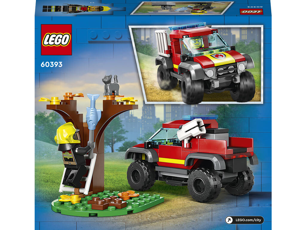 Acheter Lego City Fire Truck Fire Truck Rescue 4x4 60393 - Juguetilandia