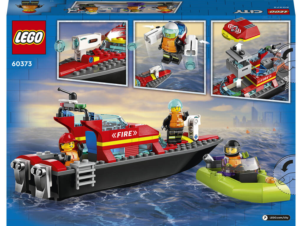 Lego City Fire Lancha de Rescate de Bomberos 60373