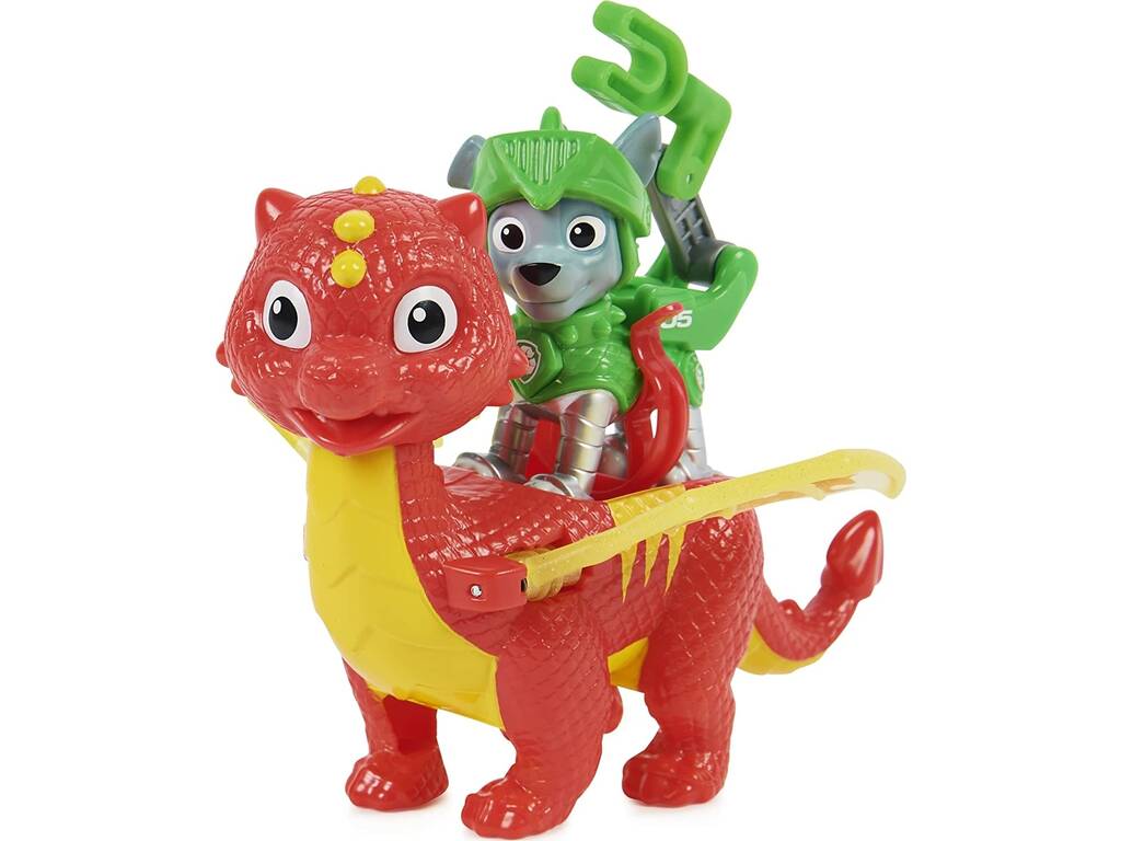 Pat Patrouille Rescue Knights Figurine Rocky avec Dragon Flame Spin Master 6063592