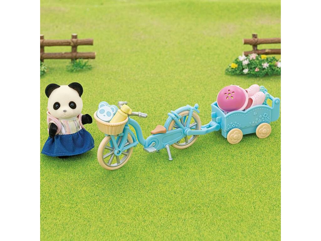 Sylvanian Families Set de Bicicleta y Patines Rosalina Panda Pookie Epoch Para Imaginar 5652